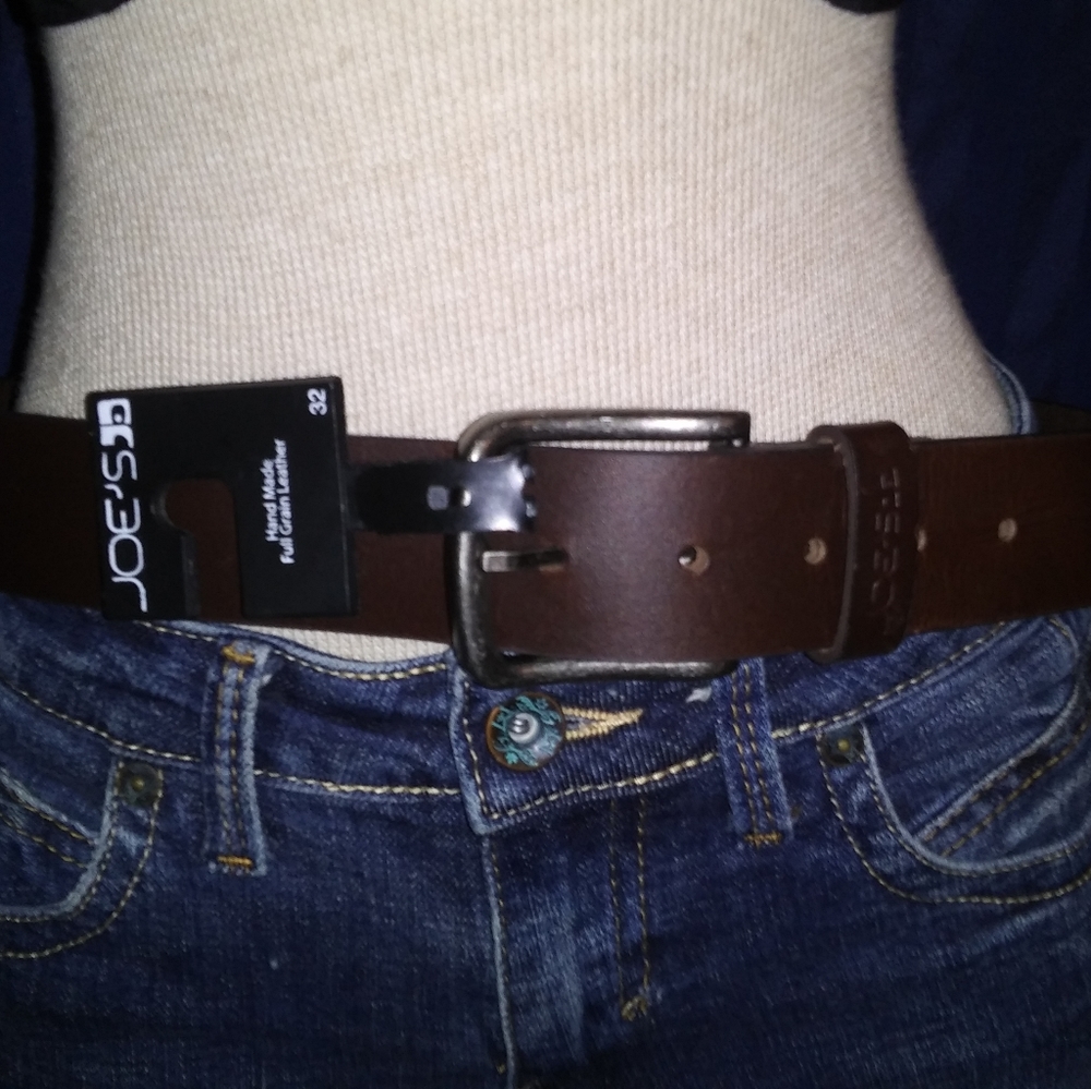 BRAND NEW. Joe's Jeans Belt. Brown Leather. 32.